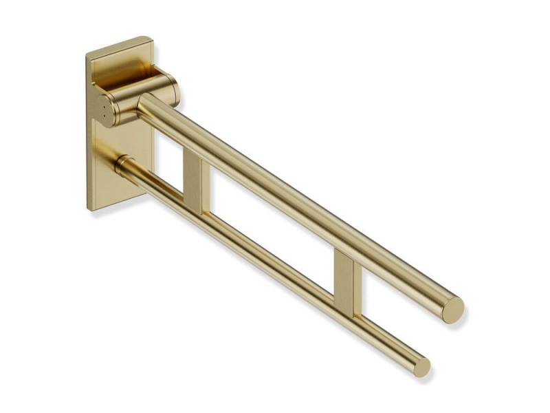 HEWI Metallics Hinged Duo Support Rail '700'- Brushed Brass